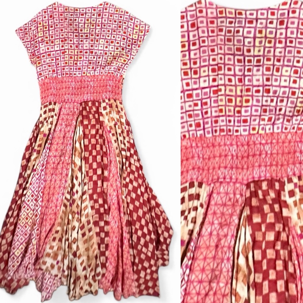 Sandy Starkman Eclectic Patchwork style dress Siz… - image 3